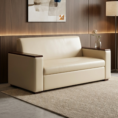 Picture of  NF Premium Quality Cream Artificial Leather Sofa - Couch for Waiting Room, Living Room & Office, 3 Seater Sofa, 2 Seater Sofa, 1 Seater Sofa for drawing rooms, office executive rooms, waiting areas, or study rooms.