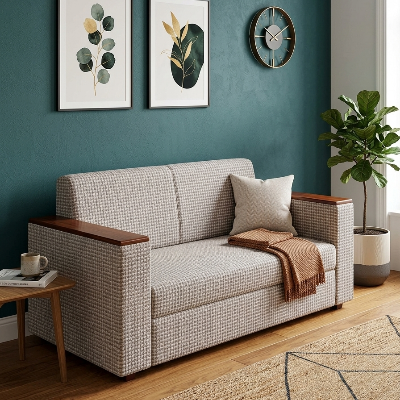 Picture of NF Brown Chap Premium Japan Fabric Sofa / Couch for Waiting Room, Living Room & Office, 3 Seater Sofa, 2 Seater Sofa, 1 Seater Sofa for drawing rooms, office executive rooms, waiting areas, or study rooms.