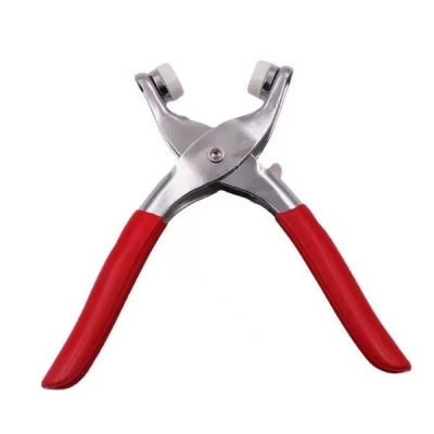 Picture of Professional Punching Plier Kit with 50 Pcs Multi-Color Buttons-Red