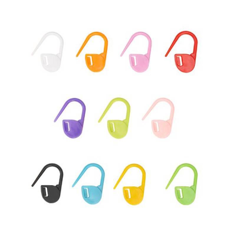 Picture of 11 Pcs Premium Locking Stitch Markers Set - 11 Colors Crochet & Knitting Needle Clip Counters