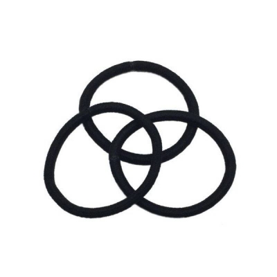 Picture of Premium Black Elastic Hair Bands – 10 Pcs Set (For Hair Styling & DIY Crafts, 4cm / 6cm)