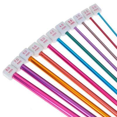 Picture of Aluminum Crochet/Knitting Hook Set — 2.0mm to 8.0mm (11 pcs)