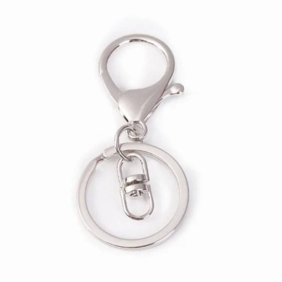 Picture of Premium Keychain Hook Ring Set – 4 Pcs (Durable Metal Key Holder)-Silver