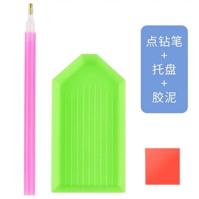 Picture of Diamond Painting Tool Set – Green Tray, Pen & Wax (3 PCS Kit)