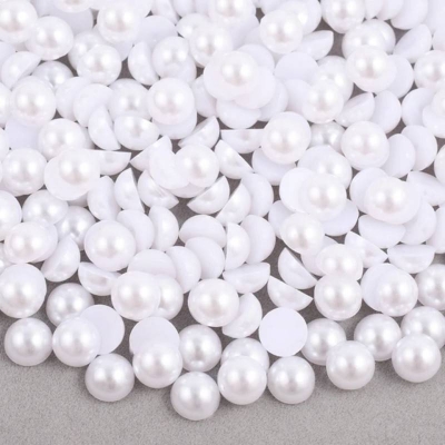 Picture of Premium Half-Cut Pearl Beads – Z9 White (4mm, 650 pcs .)-White