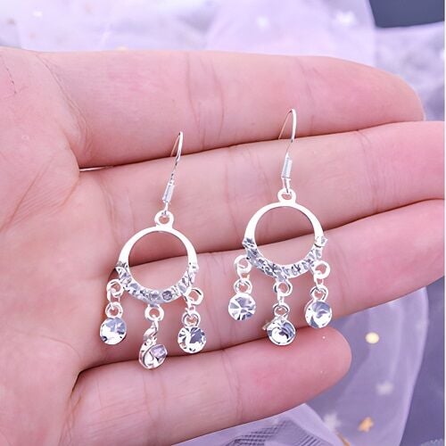 Picture of new  dongda opal long  earrings  female long tassel earrings - 2MM