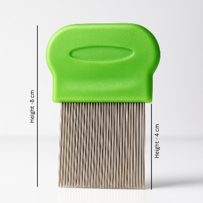 Picture of Professional Stainless Steel big Nit Free Louse Nit Comb Terminator Lice Brush(mix color 1pcs) - Multicolor