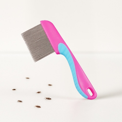 Picture of Long Non slip Handle Short Stainless Steel Hair Lice(1pcs) - Multicolor