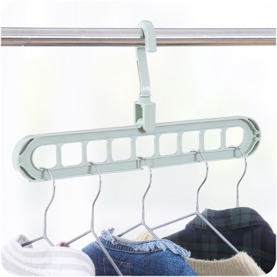 Picture of Fast Multifunctional nine -hole folding clothing hanger (3pcs) - Multicolor