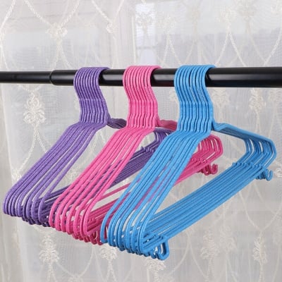 Picture of Multi -color Immersion high quality material household daily and wardrobe clothes hanger(10pcs) - Multicolor