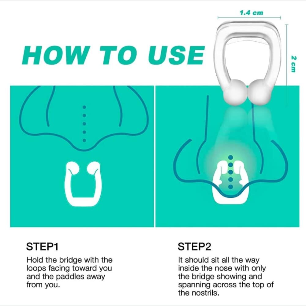 Picture of Anti snoring silicone magnetic device for smooth breathing - White