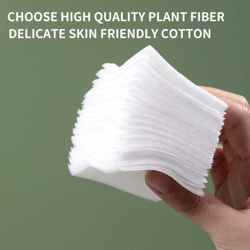 Picture of Lameila portable disposable non-woven cotton pads deep clean makeup remover pads(500pcs) - Multicolor