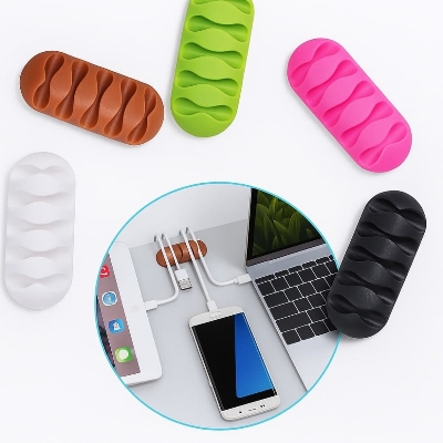 Picture of Cable Clips self Management Holder Tidy Cord Wire Line Organizer Lead Adhesive Clamp(1pcs) - Multicolor