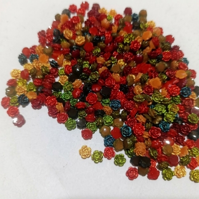 Picture of Colorful Rose Shaped Kundan Stones – 200 Pcs