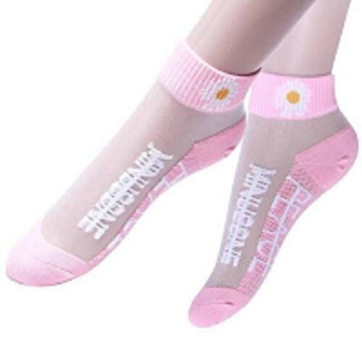 Picture of Chic Floral Sheer Ankle Socks in Nylon - New Summer Fashion for Women - 6pcs