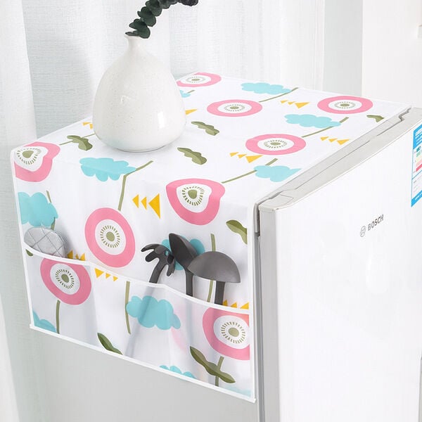 Picture of PEVA refrigerator cover cloth dust cover refrigerator hanging bag storage bag dustproof cloth fabric storage bag home single door(1pcs) - 14–18 Inch