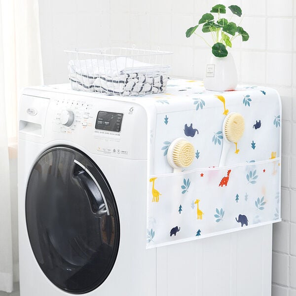 Picture of PEVA refrigerator cover cloth dust cover refrigerator hanging bag storage bag dustproof cloth fabric storage bag home single door(1pcs) - 14–18 Inch