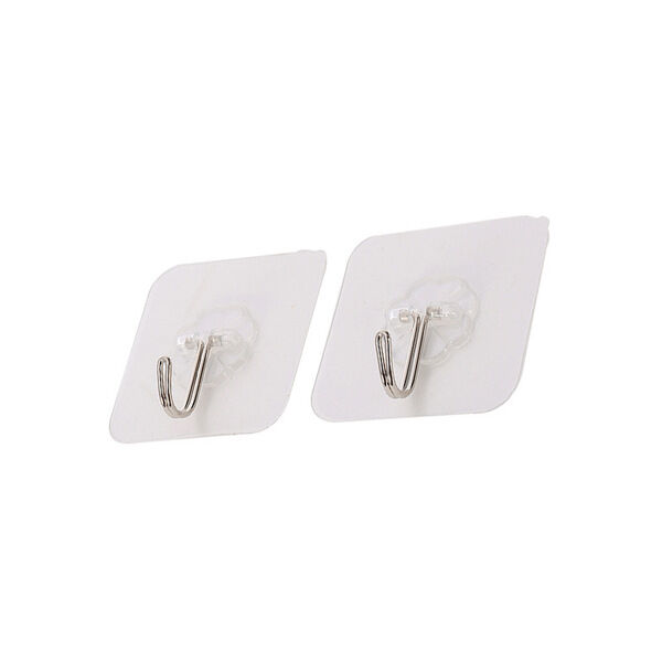 Picture of nail-free strong hook waterproof traceless strong transparent strong wall-mounted adhesive hook (10pcs) - Multicolor