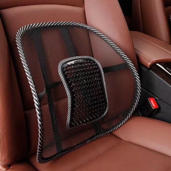 Picture of car waist support breathable waist chair back cushion small leather cushion massage leather nail waist cushion - 4pcs