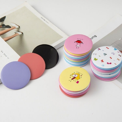 Picture of Gift cartoon small mirror mini portable pocket bag small mirror tinplate small round mirror - Multicolor