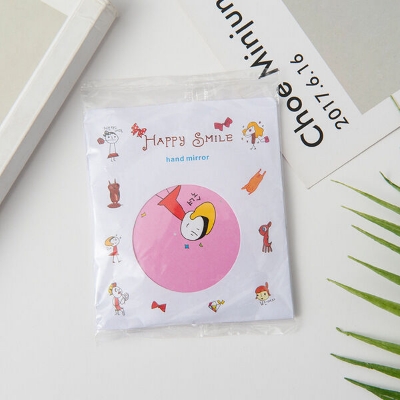 Picture of Gift cartoon small mirror mini portable pocket bag small mirror tinplate small round mirror - Multicolor