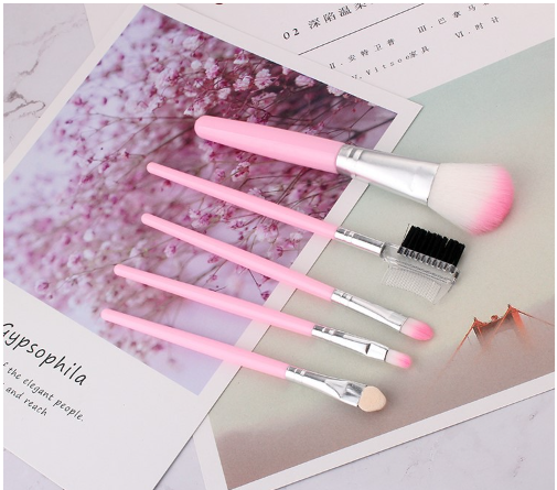Picture of 5 piece brush set makeup brush eyeshadow brush eyebrow brush makeup tool set - 5PCS