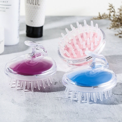 Picture of "Silicone Bath Brush, Crystal Transparent Head Massager, Scalp Protection Airbag Comb, Shampoo Artifact" - 5PCS
