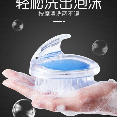 Picture of "Silicone Bath Brush, Crystal Transparent Head Massager, Scalp Protection Airbag Comb, Shampoo Artifact" - 5PCS