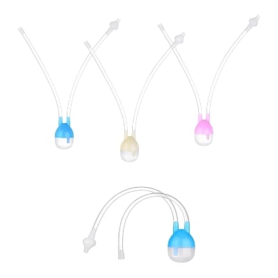 Picture of Two-Tube Mushroom Baby Nasal Aspirator – Gentle Nose Cleaner - Black