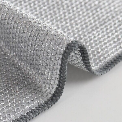 Picture of "singel Silver wire dishwashing cloths, non-stick oil cleaners, steel wire rags, dish and kitchen cleaning towels"(5pcs) - Multicolor