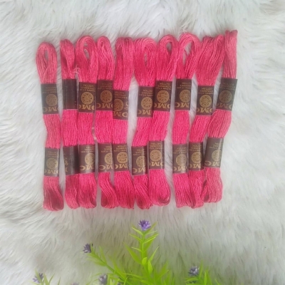 Picture of DMC Embroidery Thread  - 10 Pcs (100% Cotton)-Pink