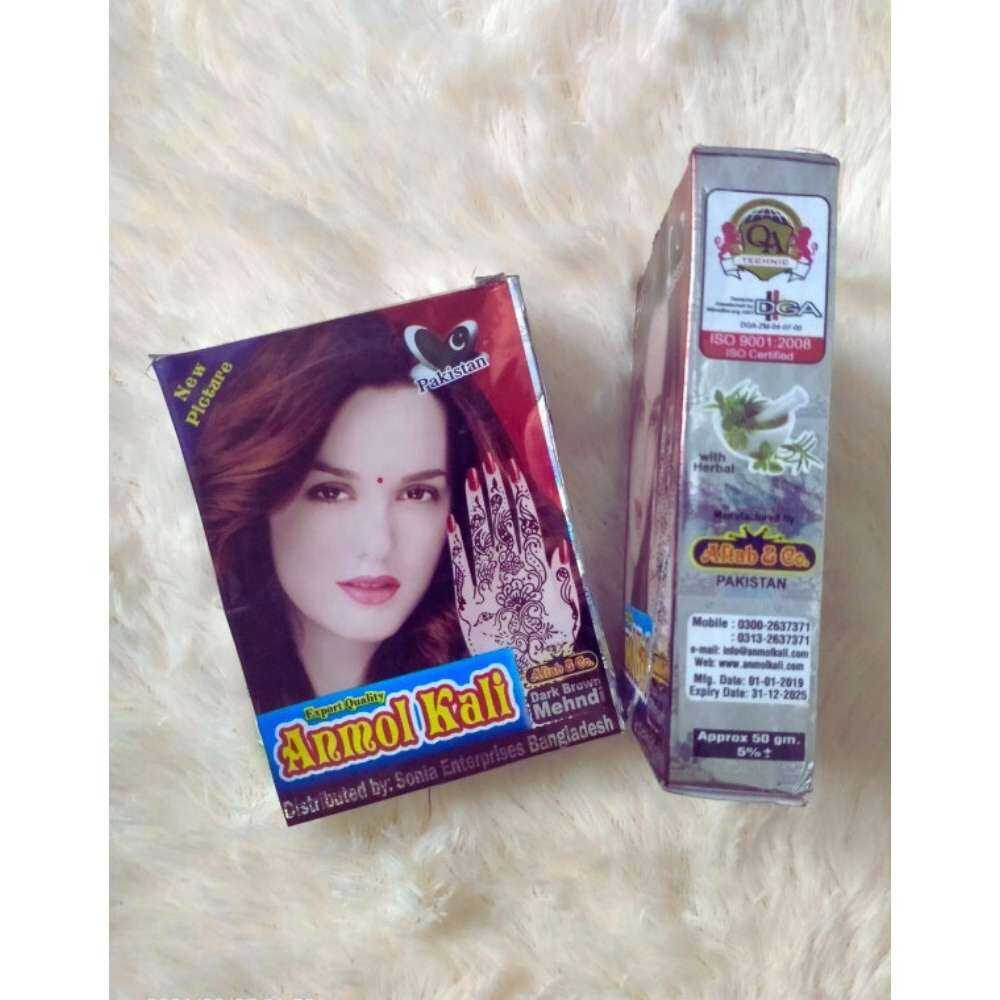 Picture of Anmol Kali Dark Brown Mehndi Powder 50gm (Original Pakistani) - 500g