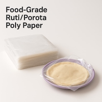 Picture of "Food-Grade Ruti/Parata Paper - 8x8 Inches, 200 pcs" - Multicolor