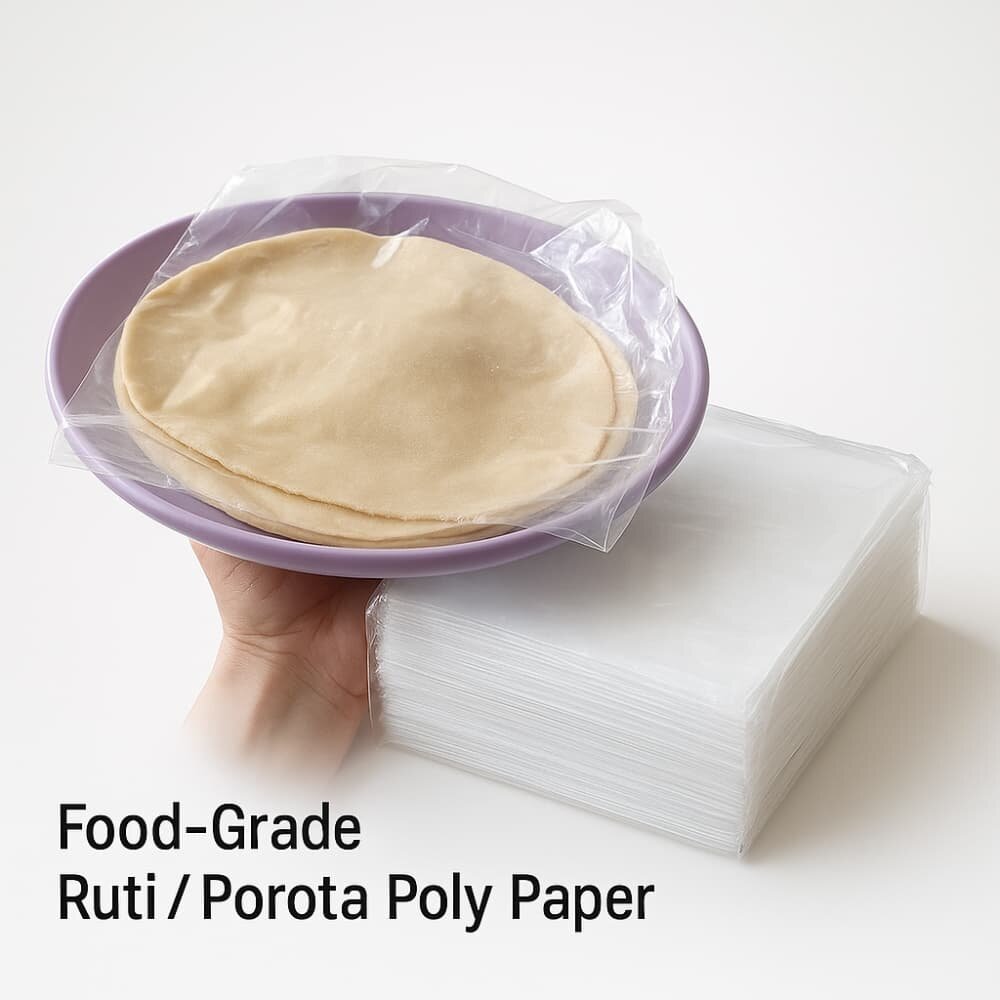 Picture of "Food-Grade Ruti/Parata Paper - 8x8 Inches, 200 pcs" - Multicolor