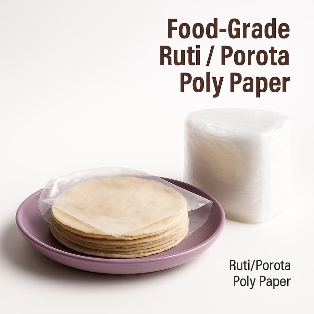 Picture of "Food-Grade Ruti/Parata Paper - 8x8 Inches, 200 pcs" - Multicolor