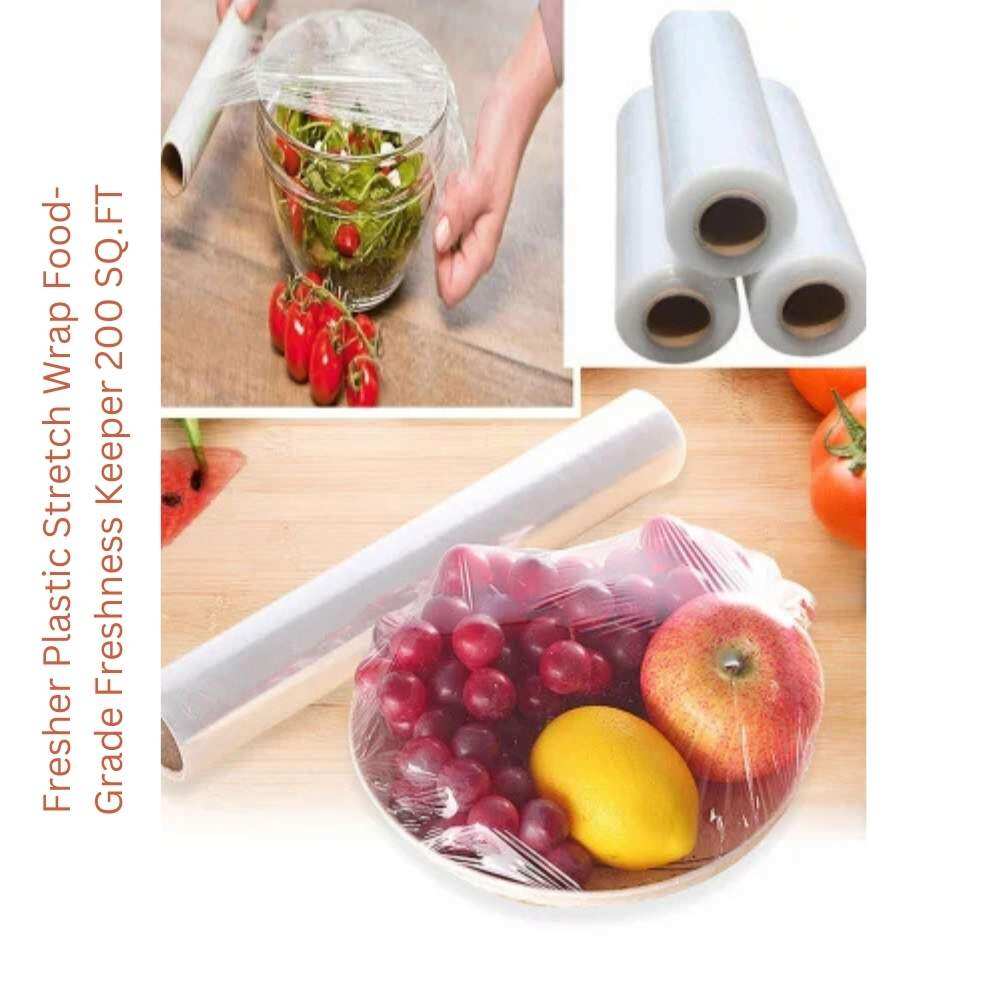 Picture of Fresher Plastic Stretch Wrap Food-Grade Freshness Keeper 200 SQ.FT - 6-Blade