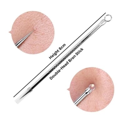 Picture of Stainless Steel Double-Head Bron Stick Acne Needle Blackhead Remover Tool Pimple Spot Extractor - Green