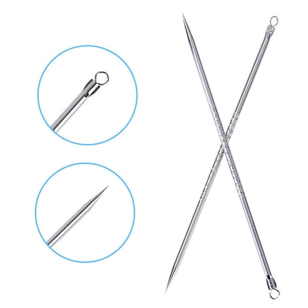 Picture of Stainless Steel Double-Head Bron Stick Acne Needle Blackhead Remover Tool Pimple Spot Extractor - Green
