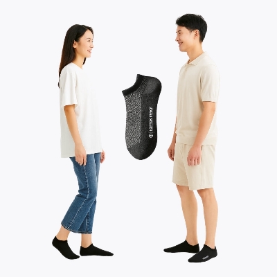 Picture of China Spring & Summer Mesh Cotton Socks Men's and Women's - Black