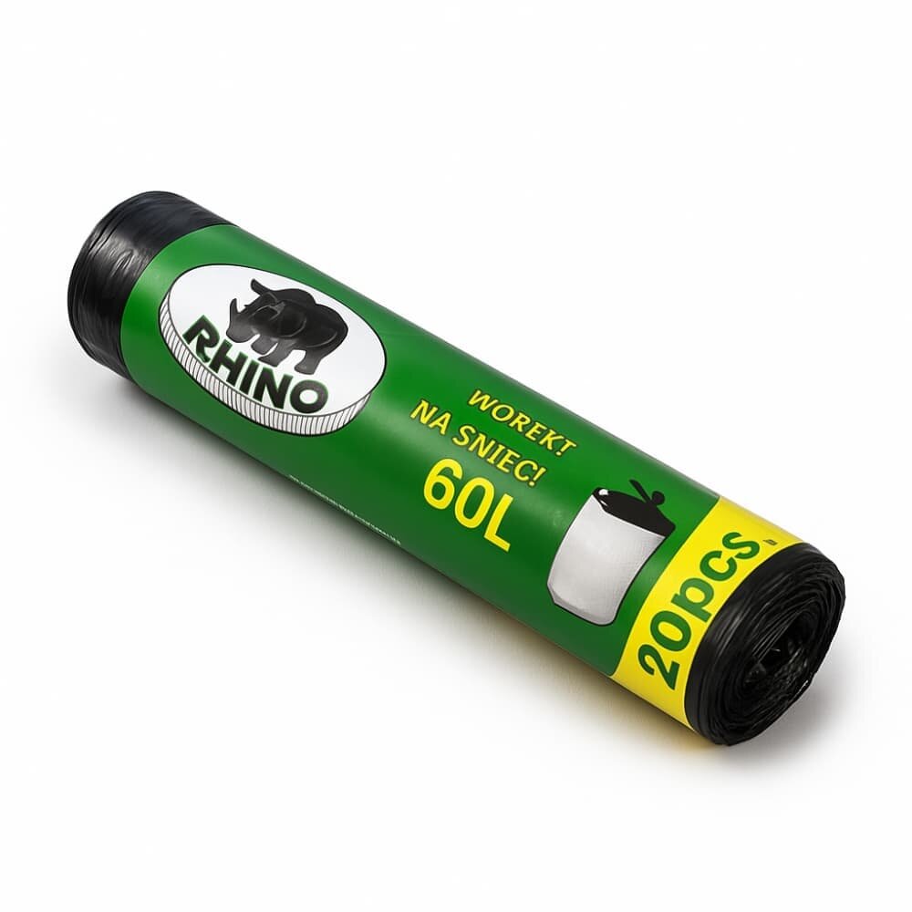 Picture of 60 Liter Garbage bags on roll 20pcs
