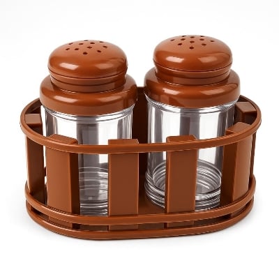 Picture of Stylish Salt Jar With Fence 2Pcs Set (Multicolor) - Multicolor