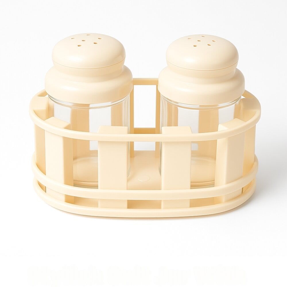 Picture of Stylish Salt Jar With Fence 2Pcs Set (Multicolor) - Multicolor