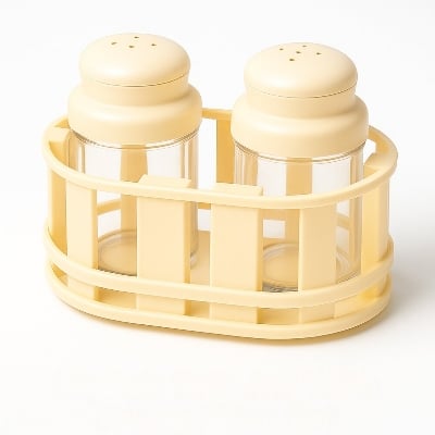 Picture of Stylish Salt Jar With Fence 2Pcs Set (Multicolor) - Multicolor