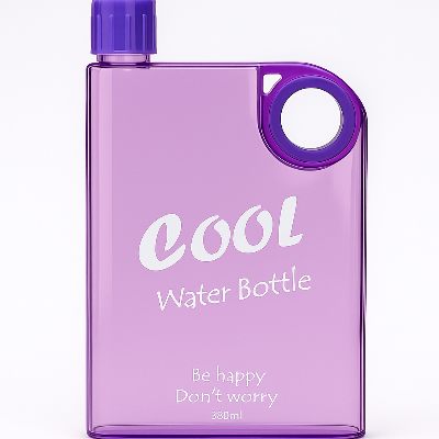 Picture of Flat Ultra Slim Water Bottle 380ml ( multicolor) - Multicolor