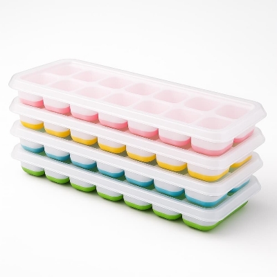 Picture of Ice Silicone Cube Tray Grid 14 – BPA-Free Flexible & Reusable Mold (Multicolor) 1pcs - 1pcs