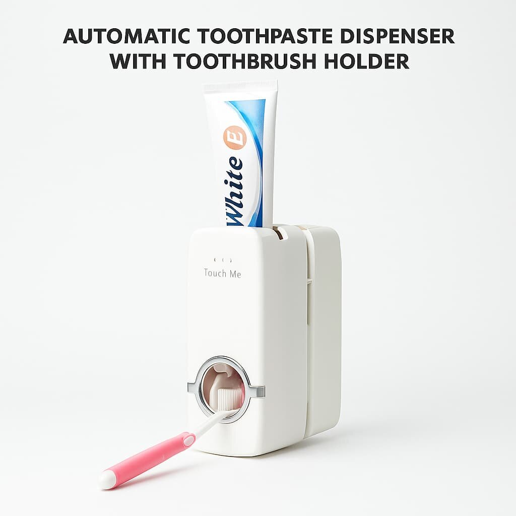 Picture of Automatic Toothpaste Dispenser with Toothbrush Holder - Multicolor