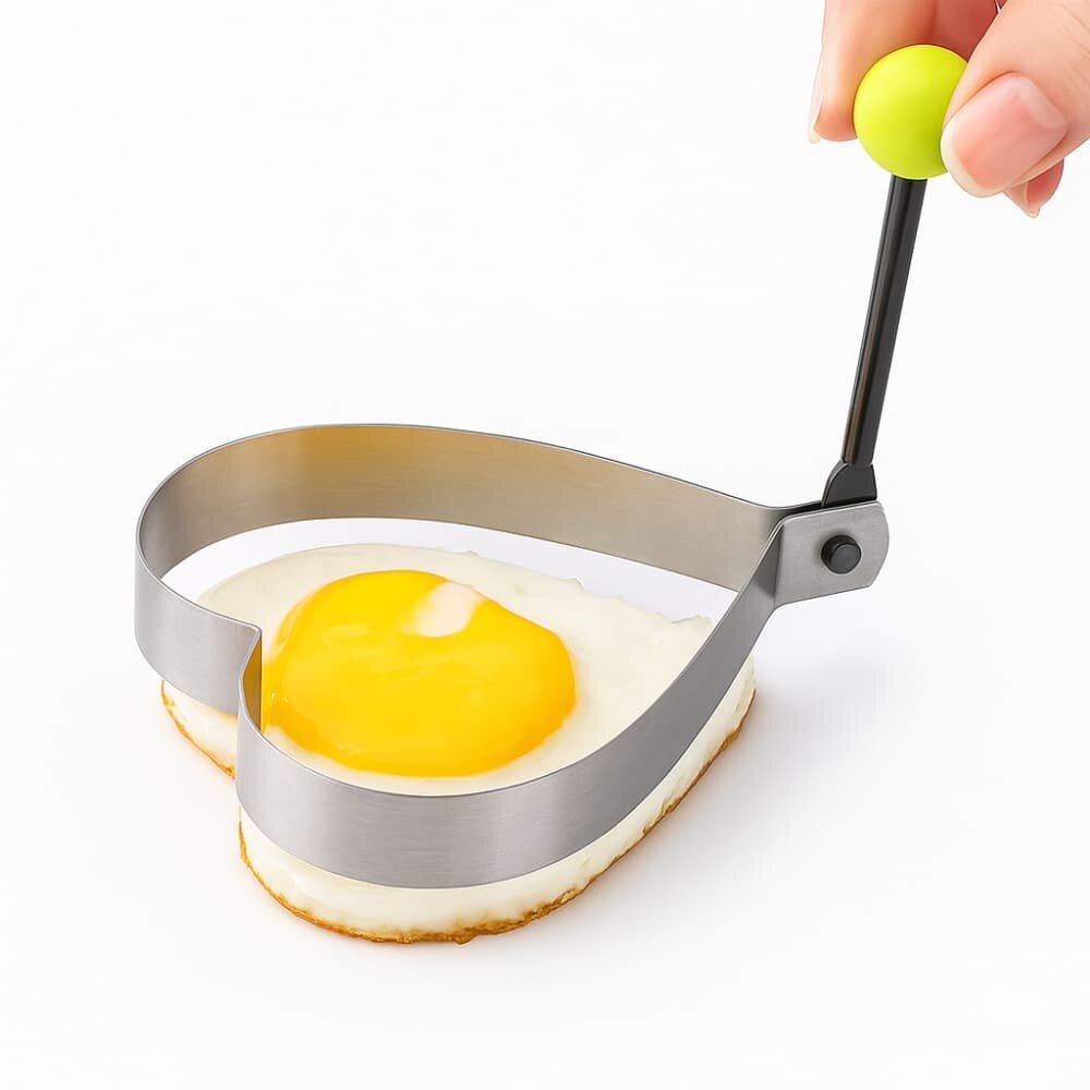 Picture of Stainless Steel, Egg Rings, Pancake, Omelette, Cooking Tools, Kitchen Accessories - Multicolor