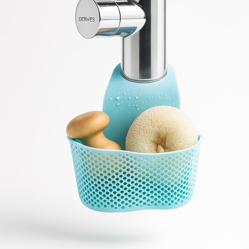 Picture of New Creative Sink Plastic Drain Basket – Multifunctional Kitchenware Rack & Hanging Storage Drain Rack - Multicolor