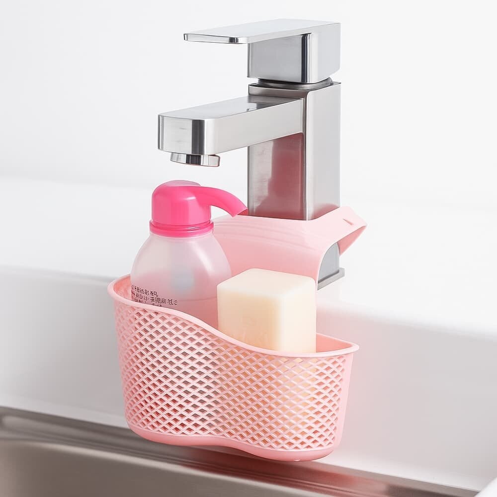 Picture of New Creative Sink Plastic Drain Basket – Multifunctional Kitchenware Rack & Hanging Storage Drain Rack - Multicolor