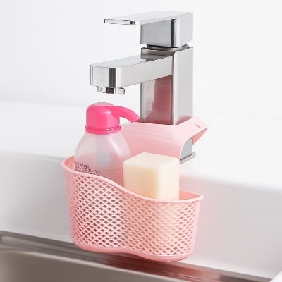 Picture of New Creative Sink Plastic Drain Basket – Multifunctional Kitchenware Rack & Hanging Storage Drain Rack - Multicolor